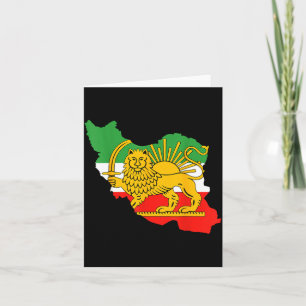 Carte Shir o khorshid, perse, lion et soleil iran