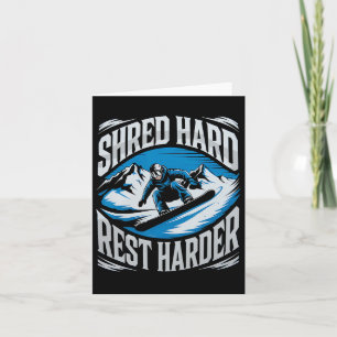 Carte Shirt Repos Dur Harder Snowboard hiver Snowboa
