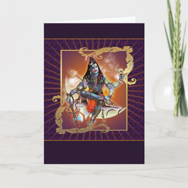 Carte Shiva - Coucher de soleil - Carte, Salutation, Not (Devant)