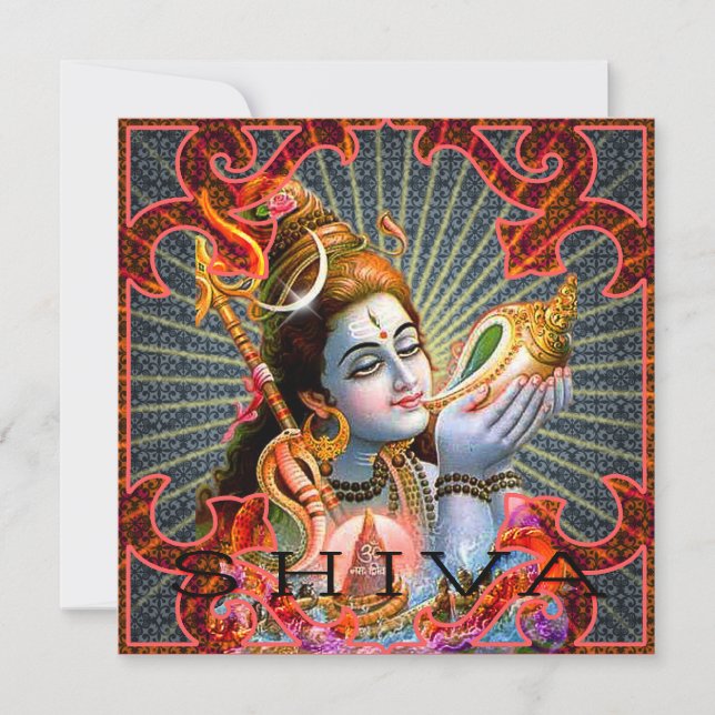 Carte SHIVA, salutation, invitation (Devant)