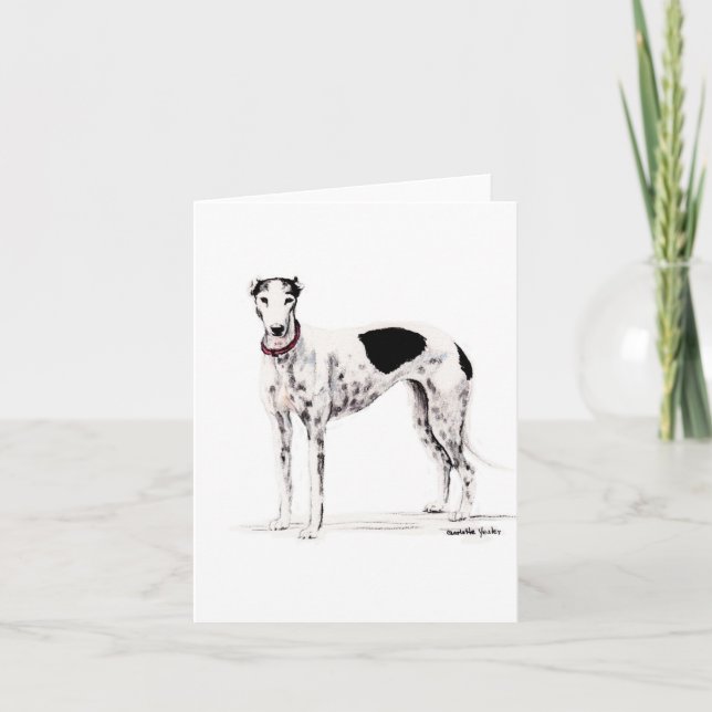 Carte Shobe the Greyhound Dog Art Note Card (Devant)