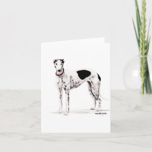 Carte Shobe the Greyhound Dog Art Note Card