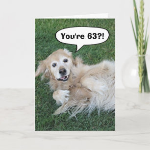 Carte Shocky Golden Retriever Changeable Age Anniversair