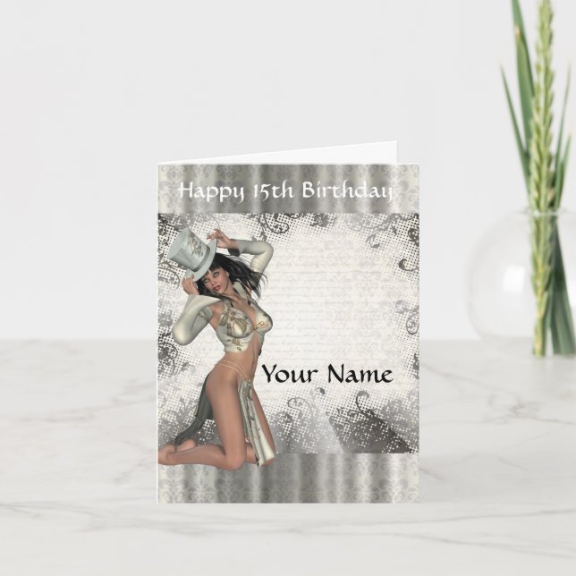 Carte Shogirl en argent 15e anniversaire (Devant)