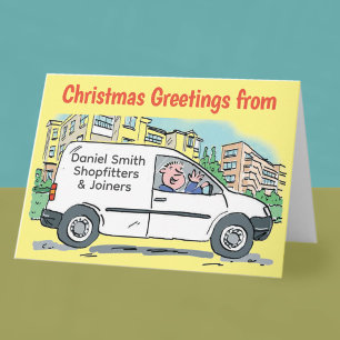 Carte Shopfitters & Joiners White Van Christmas Card