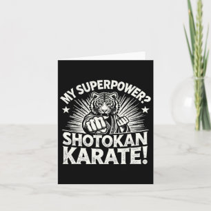 Carte Shotokan Karate Fighter Martial Arts Tiger Funny K