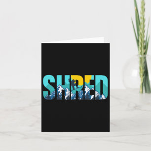 Carte Shred Mountain Snowboard Pistes Sunset Graphisme