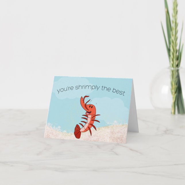 Carte Shrimply the best card (Devant)