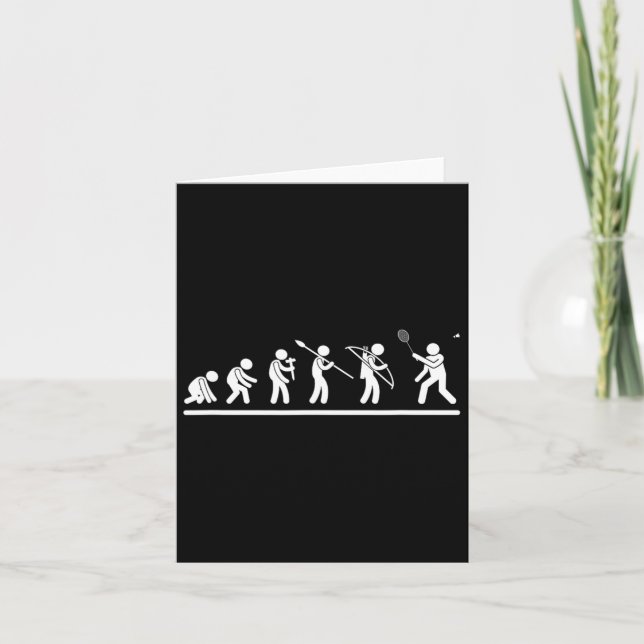 Carte Shutt Evolution Hommes Femmes Drôle Badminton (Devant)