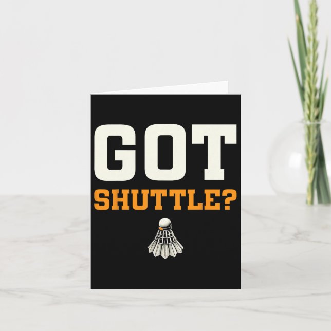 Carte Shutter Badminton Amusant (Devant)