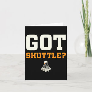 Carte Shutter Badminton Amusant