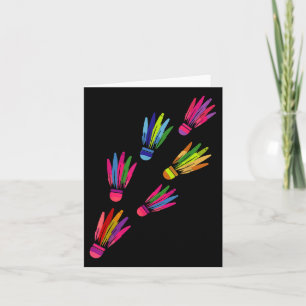 Carte Shuttle Badminton Joueuses colorées Homme Femmes