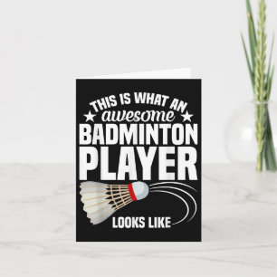 Carte Shuttle Badminton Match Awesome Joueur Badminton