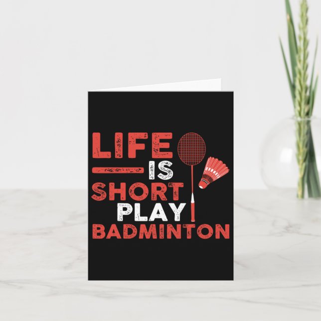 Carte Shuttle Joueur Badminton (Devant)