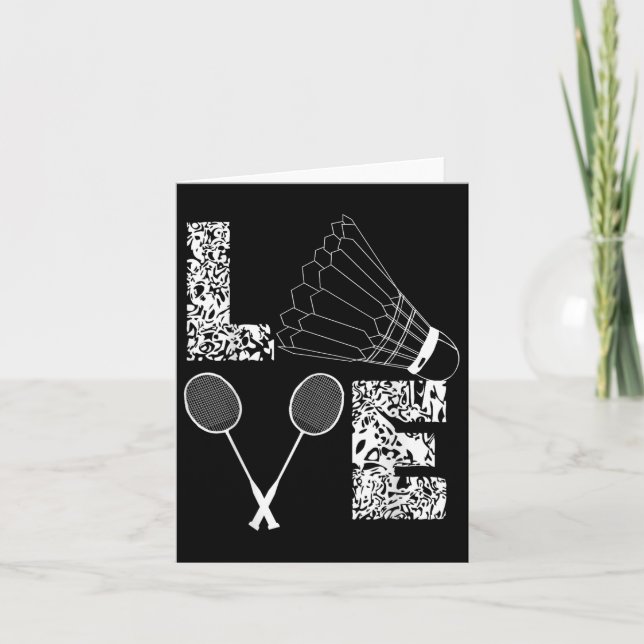 Carte Shuttle Love Badminton Lover Racquet Smashs (Devant)
