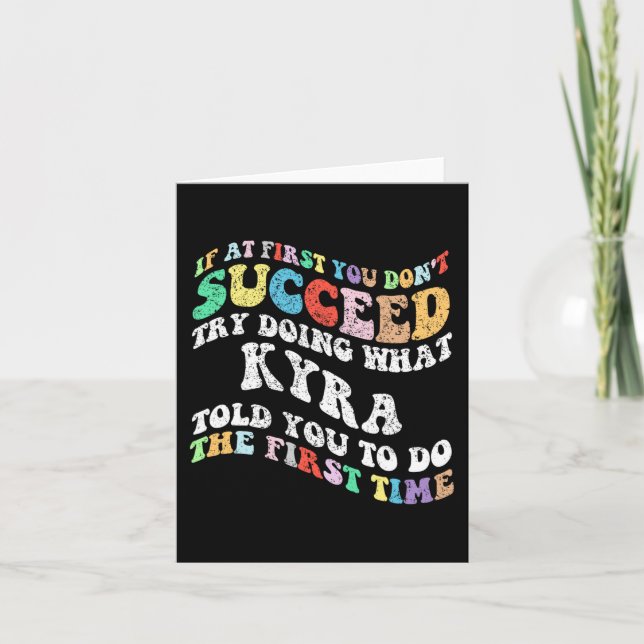 Carte Si au début vous ne réussissez pas essayez de fair (Devant)