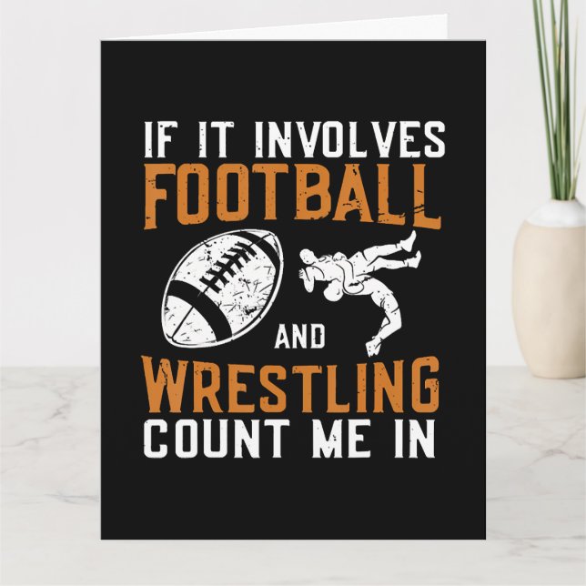 Carte Si cela implique le football et la lutte, comptez- (Devant)