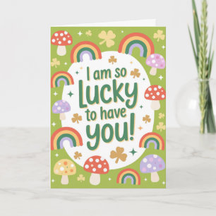 Carte Si chanceux de t'avoir Cottagecore St. Patricks Da