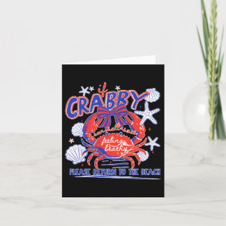 Carte Si Crabby Merci De Retourner Au Design De La Plage