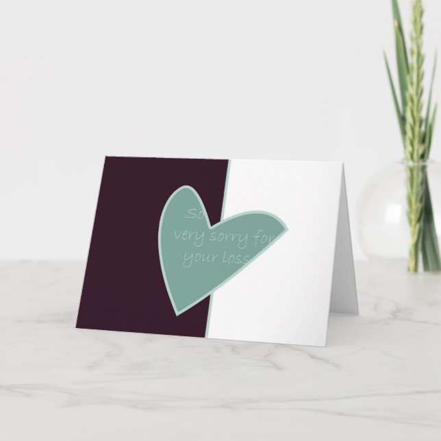 Carte Si Désolé Pour Votre Perte (Devant)