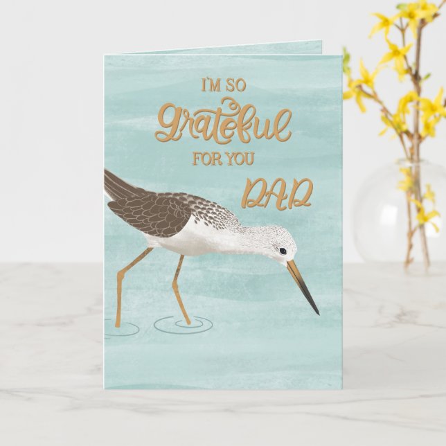 Carte Si Grateful pour Vous Papa – Sandpiper Fête des Pè (Fleur jaune)