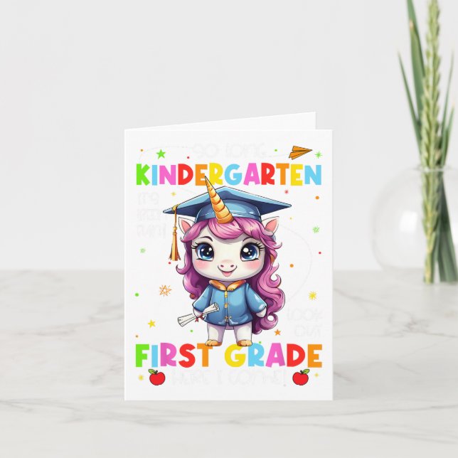 Carte Si Longue Maternelle Diplômée Dernier Jour De L'Éc (Devant)