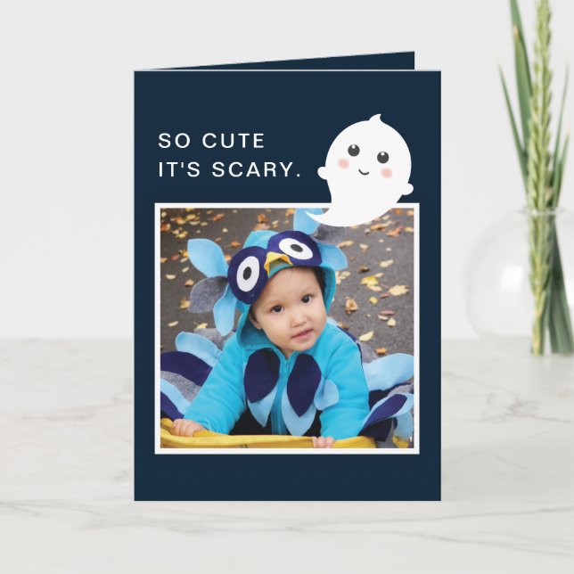 Carte Si mignon c'est Halloween heureux effrayant (Devant)