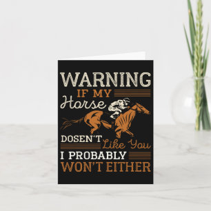 Carte Si Mon Cheval n'aime pas que vous amusez Horseck é