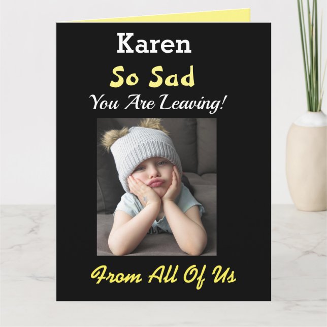 Carte Si triste ! Grande retraite du groupe Funny Girl (Devant)