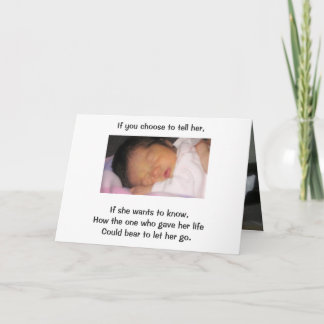 Carte Si vous choisissez de lui dire, Si elle veut savoi