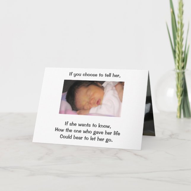 Carte Si vous choisissez de lui dire, Si elle veut savoi (Devant)