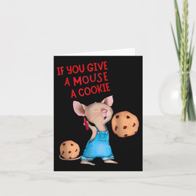 Carte Si Vous Donnez Une Souris Un Costume De Cookie Enf (Devant)