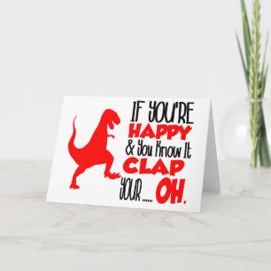 Carte Si vous êtes heureux et que vous le savez. Drôle