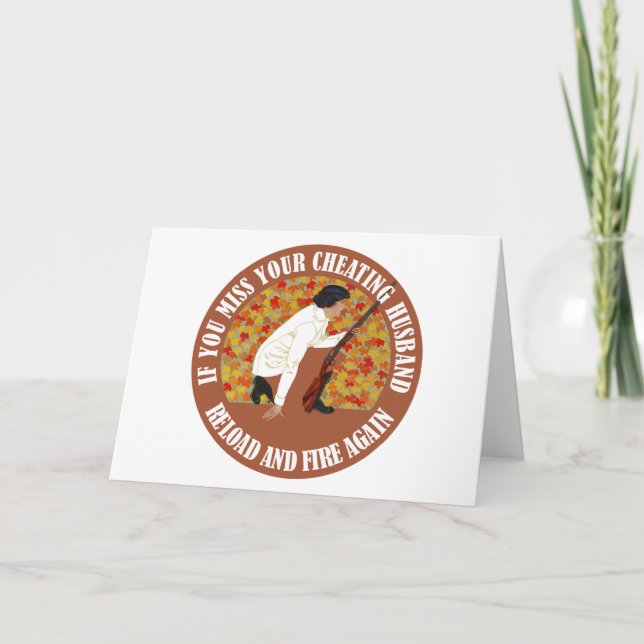 Carte Si vous manquez votre mari tricheur, recharger et  (Devant)