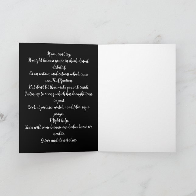 Carte Si vous ne pouvez pas pleurer (Intérieur)