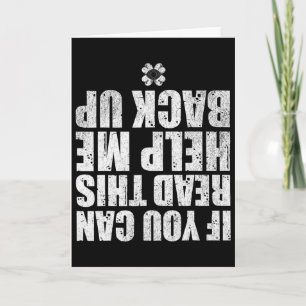 Carte Si vous pouvez lire ceci, aidez-moi à vérifier drô