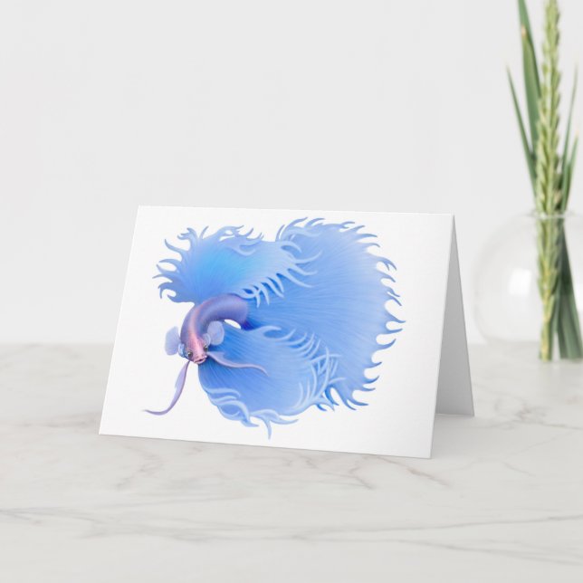 Carte Siamese Fighting Fish Greeting Card (Devant)