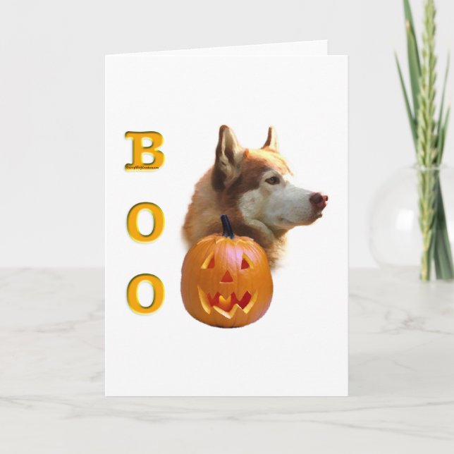 Carte Sibérie Husky (rouge) Boo (Devant)