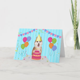 Carte Sibérienne Husky Anniversaire