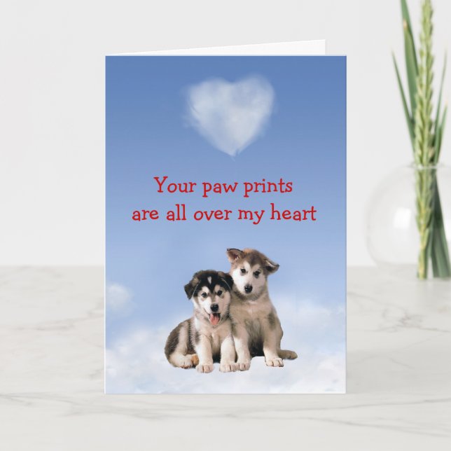 Carte Sibérienne Husky Puppy Love (Devant)