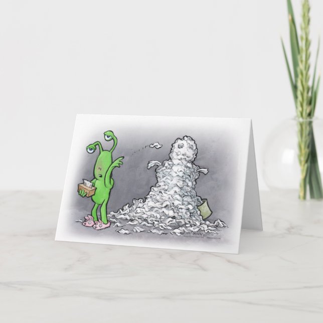 Carte sick day snowman (Devant)