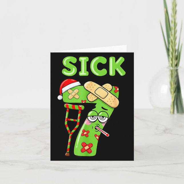 Carte Sick Seven Meme 67 Number Santa Hat Christmas Men  (Devant)