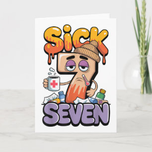 Carte Sick Seven Six Seven 6 7 Drôle 67 Argot Gen Alpha