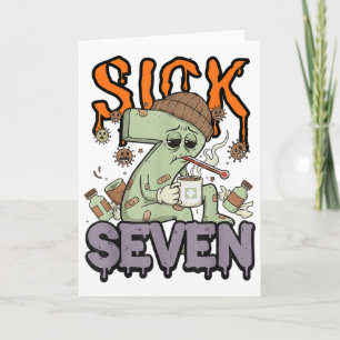 Carte Sick Seven Tee-shirt de Mème 67 Six Sept Blague Dr