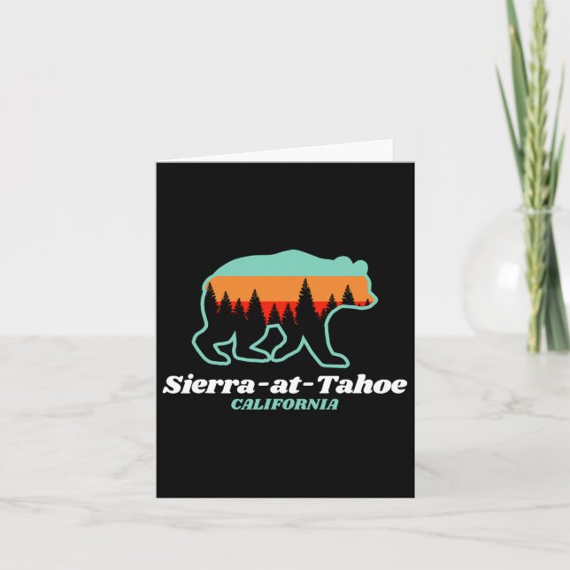 Carte Sierra-at-tahoe Ski Snowboard Californie Bea (Devant)