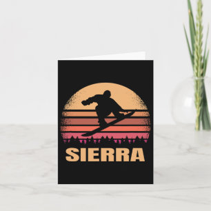 Carte Sierra Nevada Snowboard extérieur Vintage 80s Ret