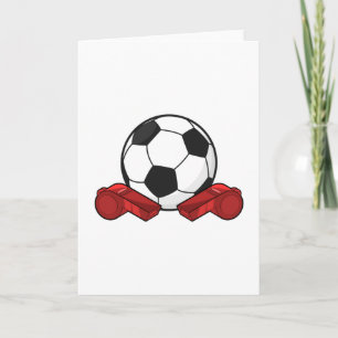 Carte Sifflet d'arbitre & ballon de football