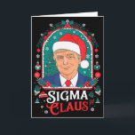 Carte Sigma Claus Humour Politique Festif Trump Chapeau<br><div class="desc">Sigma Claus Humour Politique Festif Trump Chapeau de Santa</div>