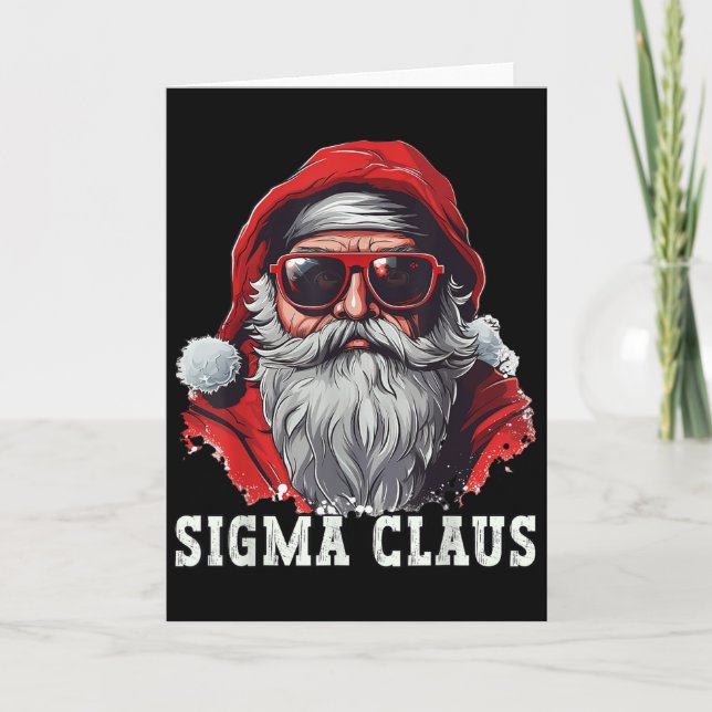 Carte Sigma Claus Santa Funny Christmas Rizz Meme Xmas _ (Devant)