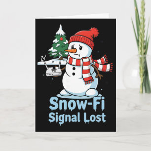 Carte Signal Snow-fi Drôle Perdu Bonhomme de Neige Noël 